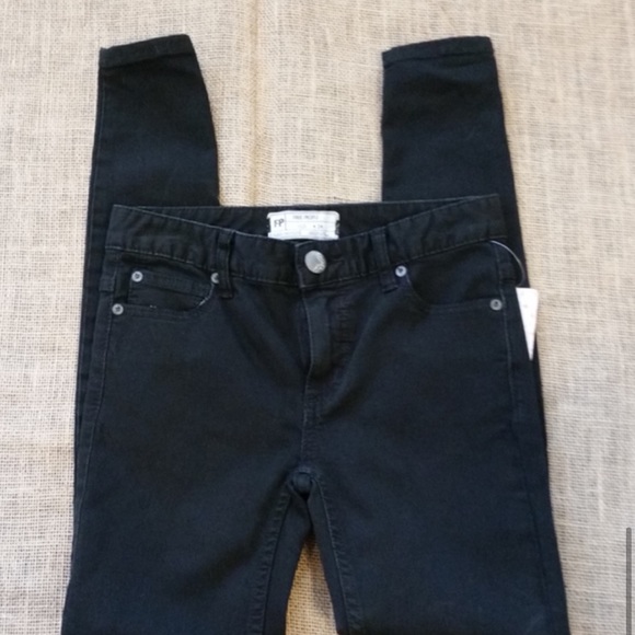 Free People Destroyed Black Skinny Jeans - 24 - Picture 2 of 2